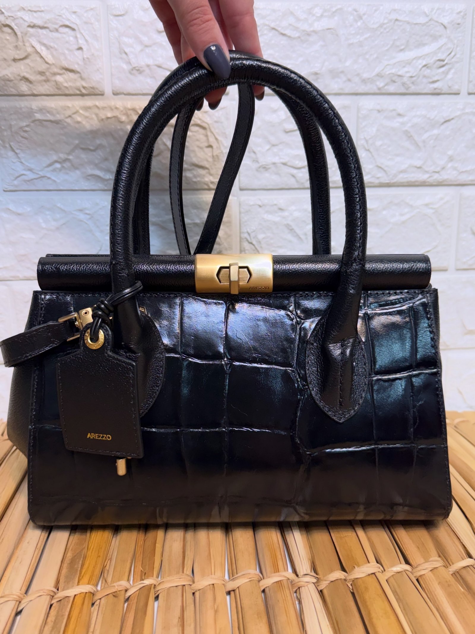 Bolsa Baguette Croco Arezzo - Imagem 1